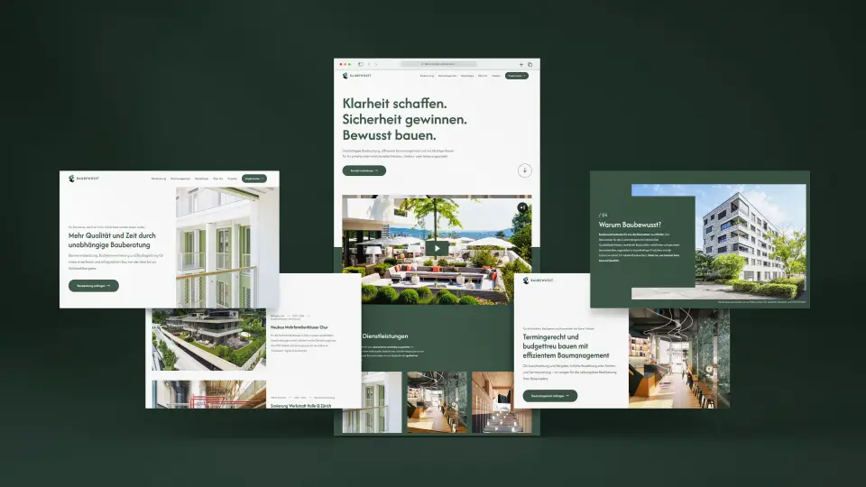Baubewusst brand identity application Baubewusst brand identity application