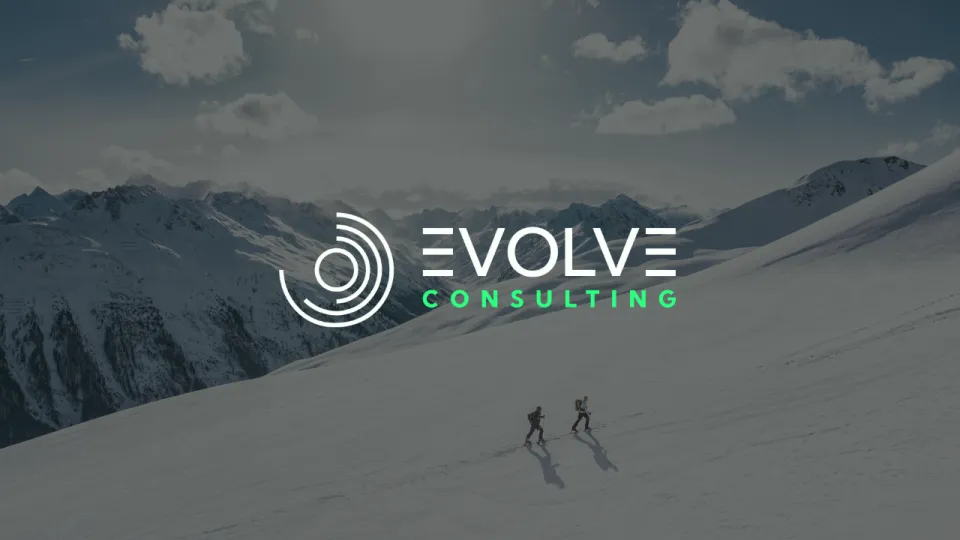 Website mockup for Evolve Consulting