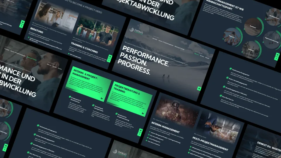 Website showcase for Evolve Consulting