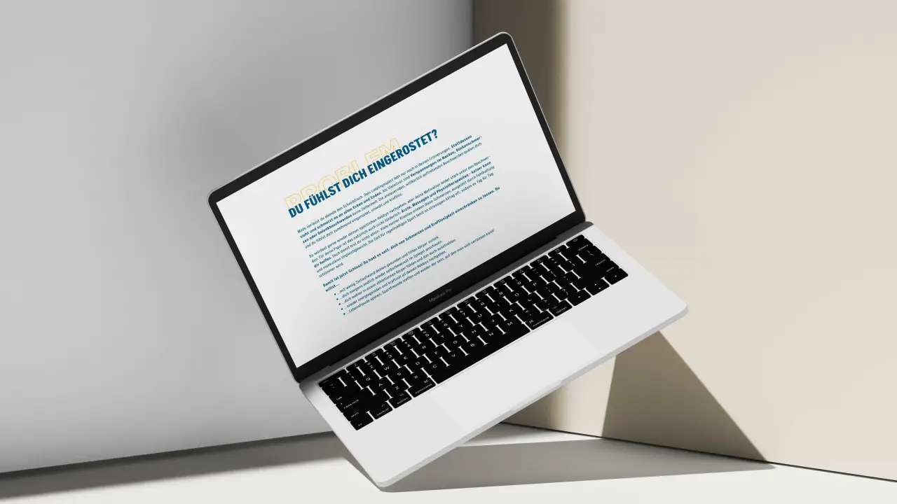 Fit Schmerzfrei website design detail