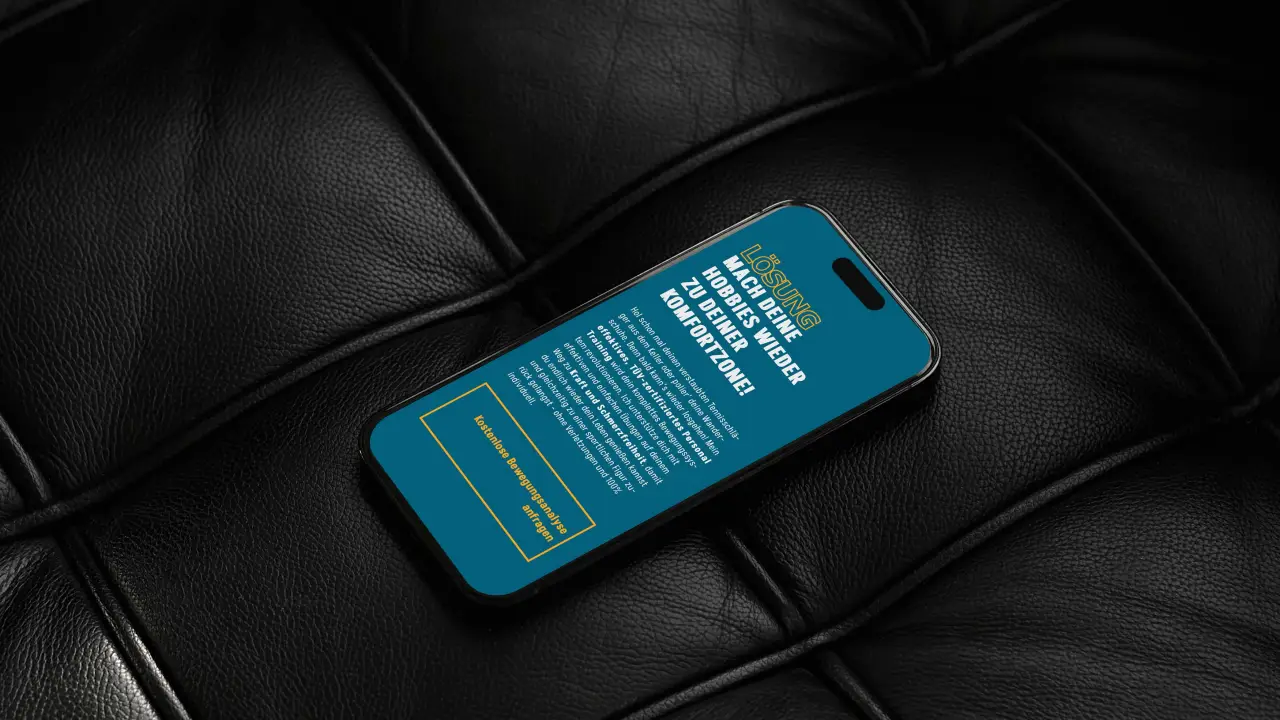 Fit Schmerzfrei website typography and color palette