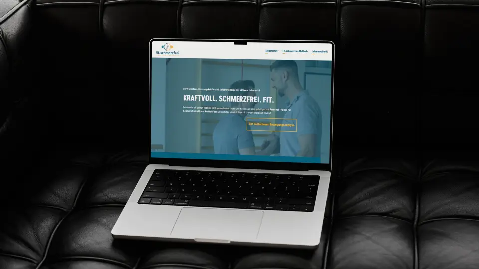 Fit Schmerzfrei website content layout