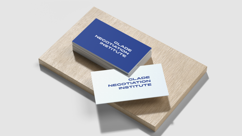Website mockup for Glade Negotiation Institute