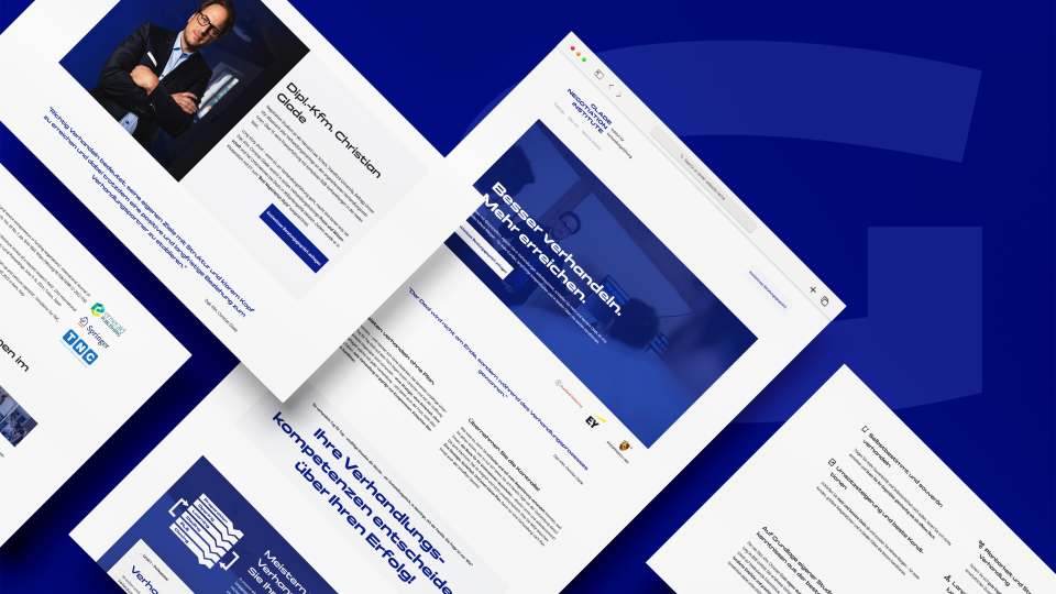 Website showcase for Glade Negotiation Institute