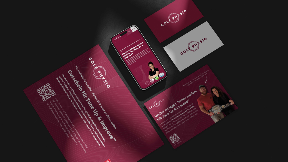 Golf Physio brand identity application