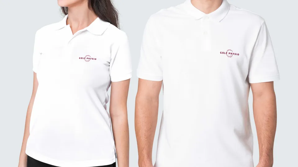 Golf Physio logo and branding detail