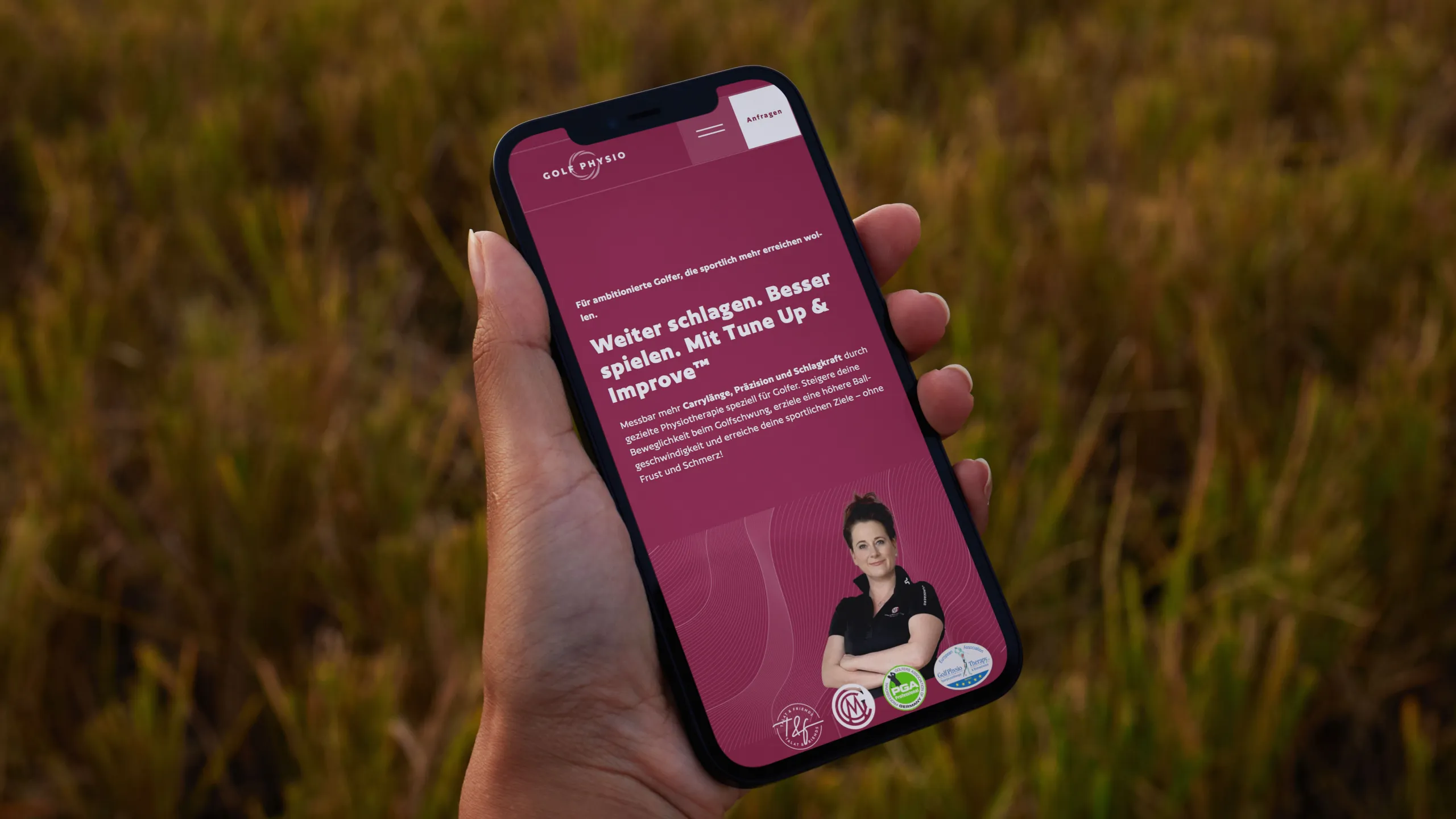 golf-physio.de Website Mockup