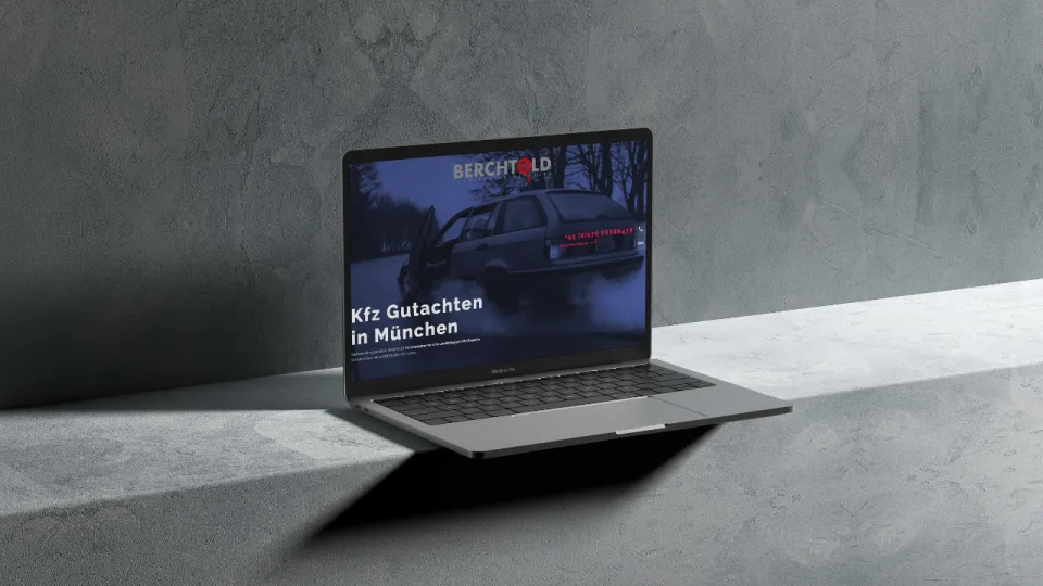 Responsive web design for Gutachten Berchtold Mobile website view for Gutachten Berchtold