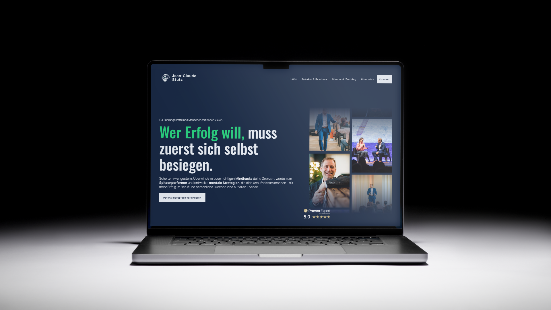 Jean-Claude Stutz website by GEWINNER BRANDING jeanclaudestutz.com Website Mockup
