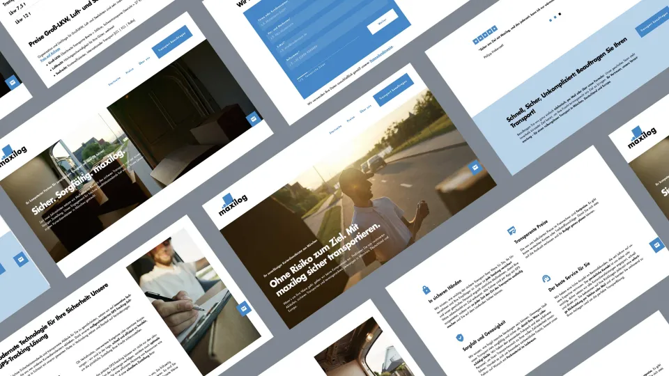 Maxilog website content layout