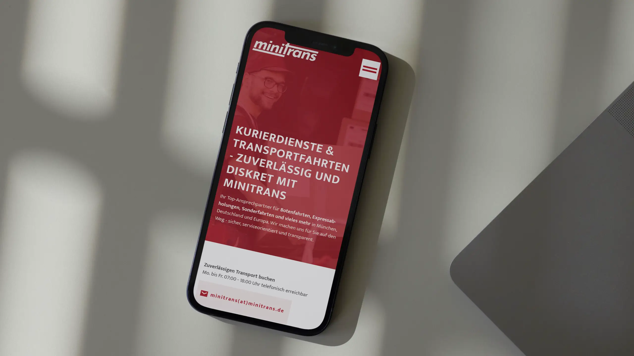 minitrans.de Website Mockup