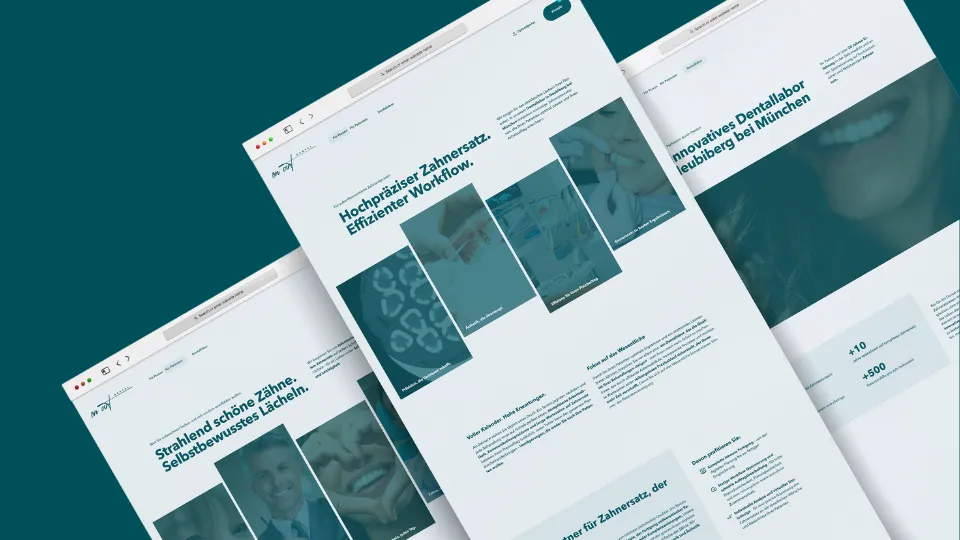 Website showcase for On Art Dental