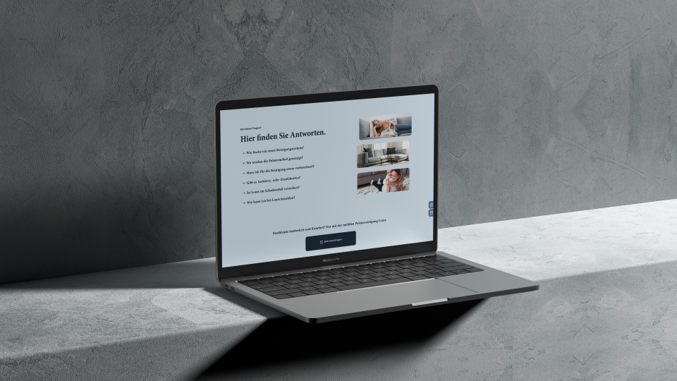 B2B website for Polsterreinigung Louis