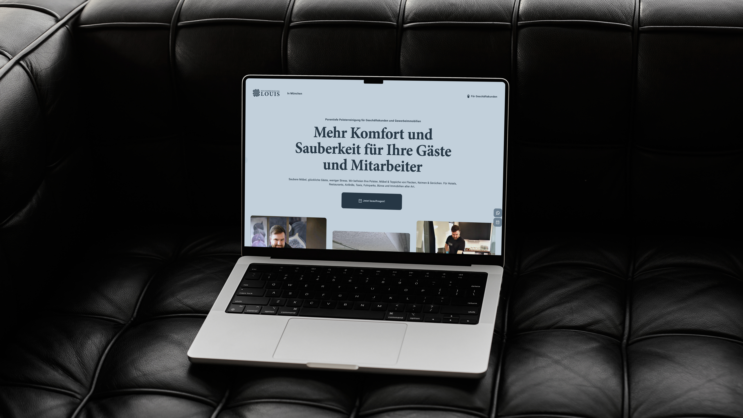 polsterreinigung-louis.de Website Mockup