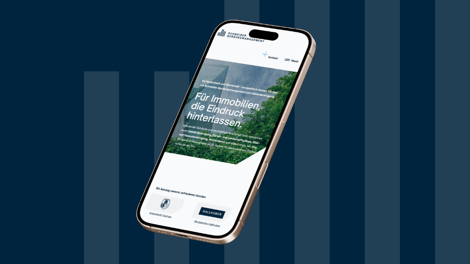 Mobile website view for Schneider Gebäudeservice