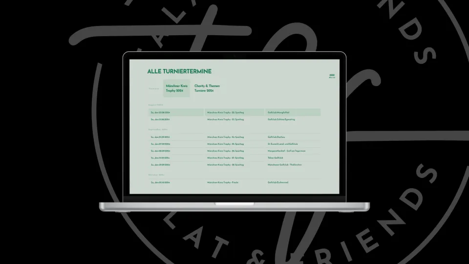 Website showcase for Talat & Friends
