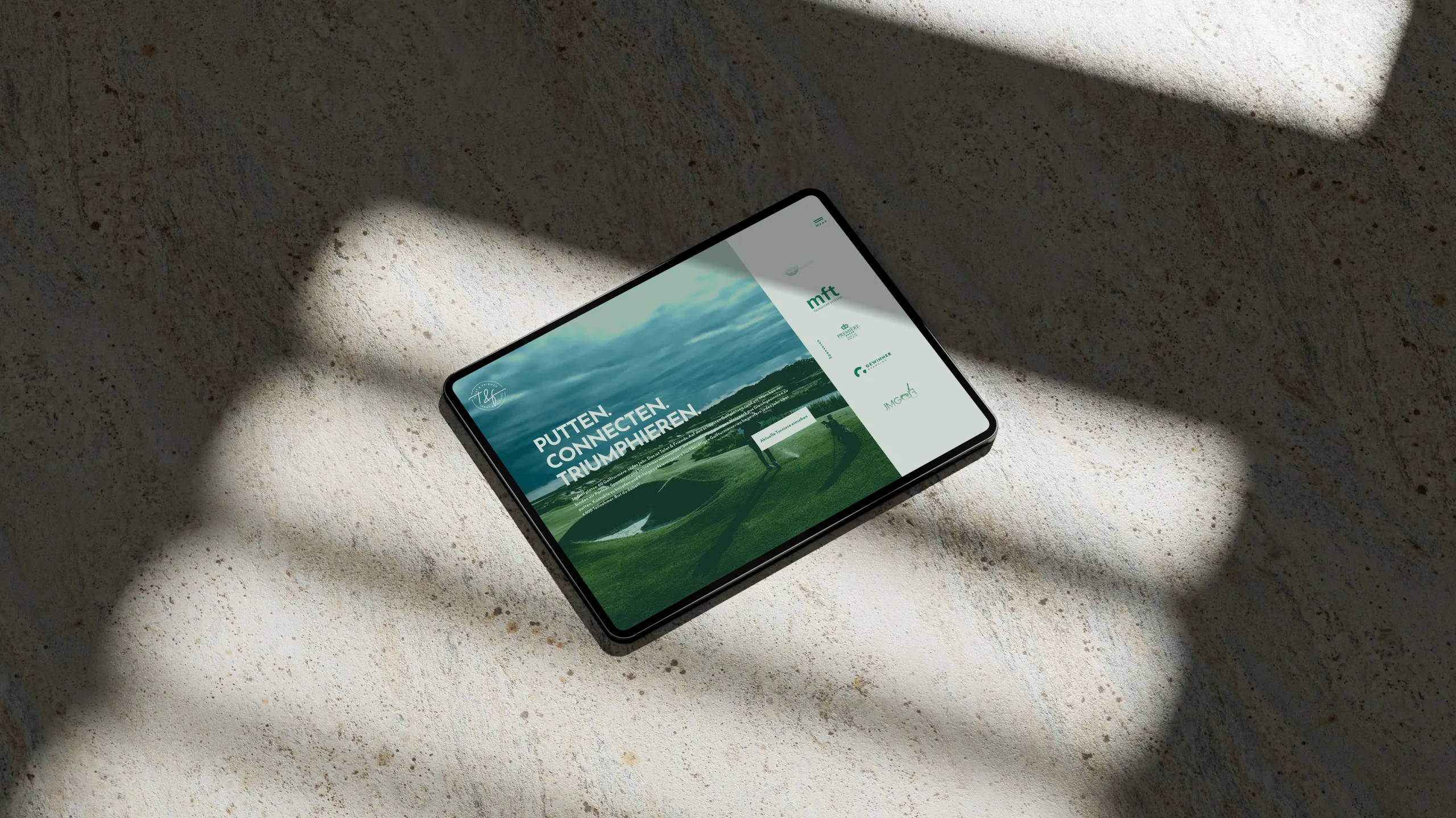 New website and new branding for Talat & Friends golf tournment in Munich