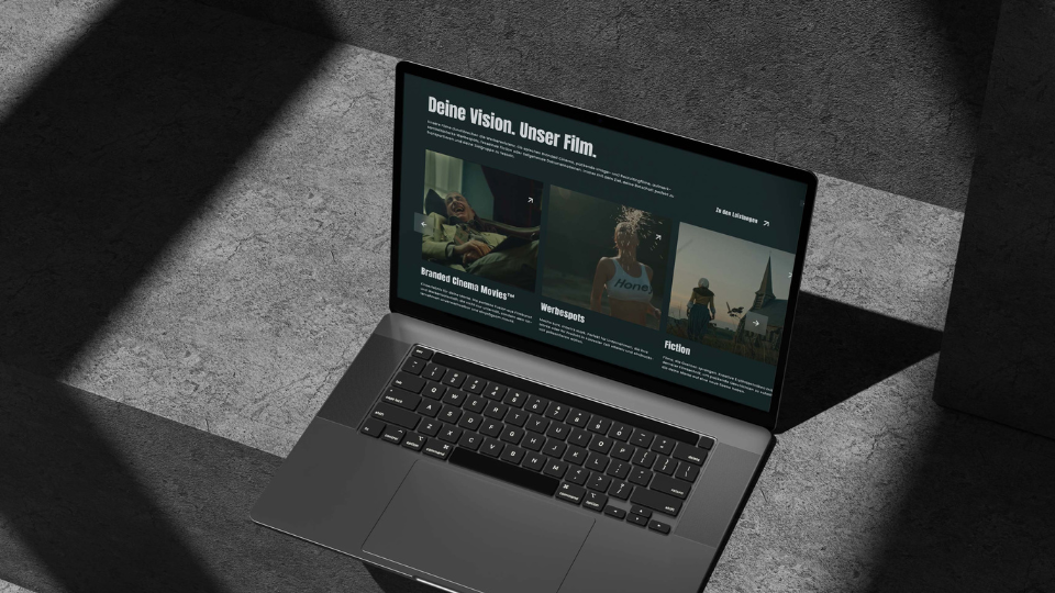 Website showcase for Victus Films & Commercials
